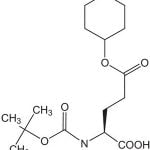 Structure of Boc-Glu(OcHex)-OH CAS 73821-97-3