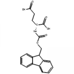 Structure of Fmoc-D-Glu-OH CAS 104091-09-0