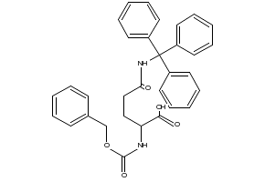 Structure of Z-Gln(Trt)-OH <span class="caps">CAS</span> 132388-60-4 Structure of Z-Gln(Trt)-OH CAS 132388-60-4