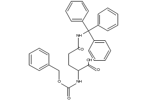 Structure of Z GlnTrt OH CAS 132388 60 4 - Z-Gln(Trt)-OH CAS 132388-60-4