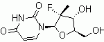 structure of 2'-Deoxy-2'-fluoro-2'-methyluridine CAS 863329-66-2