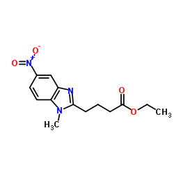 Structure of 1 Methyl 5 nitro 1H benzimidazole 2 butanoic acid ethyl ester CAS 3543 72 4 - BMS-707035 CAS 729607-74-3