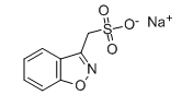 Structure of 1,2-Benzisoxazole-3-methanesulfonic acid sodium salt <span class="caps">CAS</span> 73101-64-1 Structure of 1,2-Benzisoxazole-3-methanesulfonic acid sodium salt CAS 73101-64-1