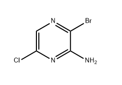Structure of 2-Amino-3-bromo-6-chloropyrazine CAS 212779-21-0