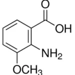 Structure of 2-amino-3-methoxybenzoic acid CAS 3177-80-8