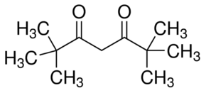 Structure of 2,2,6,6-Tetramethyl-3,5-heptanedione <span class="caps">CAS</span> 1118-71-4 Structure of 2,2,6,6-Tetramethyl-3,5-heptanedione CAS 1118-71-4