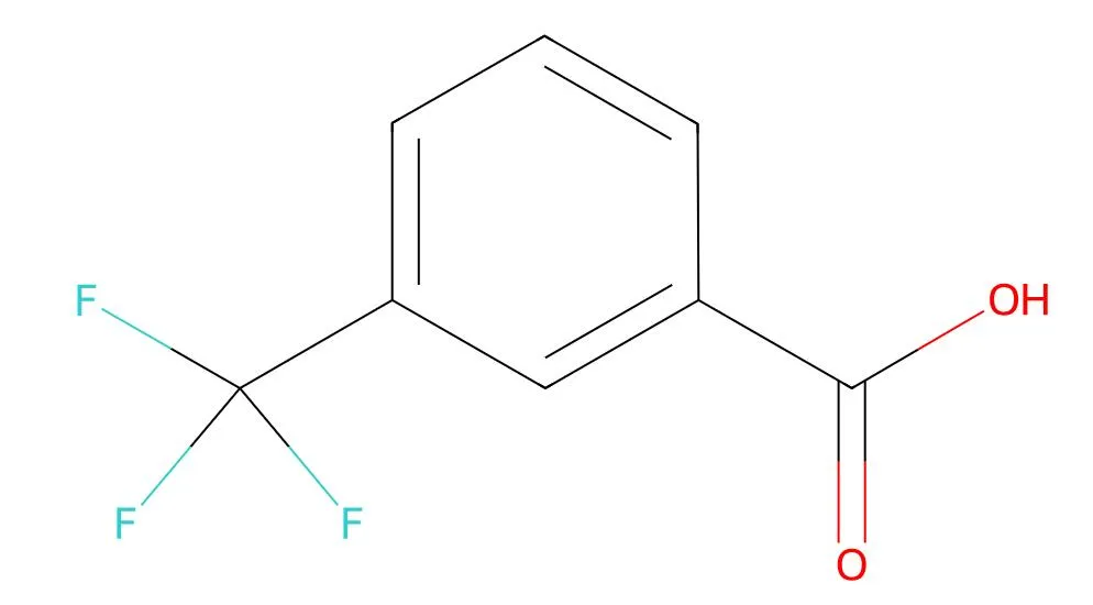 Structure of 3-(Trifluoromethyl)benzoicacid CAS 454-92-2