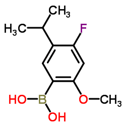 Structure of (4-Fluoro-5-isopropyl-2-methoxyphenyl)boronic acid CAS 875446-29-0