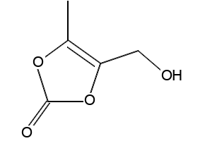 Structure of 4-hydroxymethyl-5-methyl-1,3-dioxol-2-one CAS 91526-18-0
