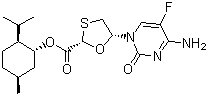 5-(4-Amino-5-fluoro-2-oxo-1(2H)-pyrimidinyl)-1,3-oxathiolane-2-carboxylic acid 5-methyl-2-(1-methylethyl)cyclohexyl ester CAS 147126-75-8 5-(4-Amino-5-fluoro-2-oxo-1(2H)-pyrimidinyl)-1,3-oxathiolane-2-carboxylic acid 5-methyl-2-(1-methylethyl)cyclohexyl ester CAS 147126-75-8
