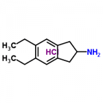 Structure of 5,6-Diethyl-2,3-dihydro-1H-inden-2-amine hydrochloride CAS 312753-53-0
