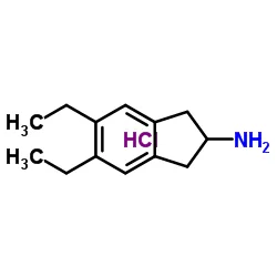 Structure of 5,6-Diethyl-2,3-dihydro-1H-inden-2-amine hydrochloride CAS 312753-53-0