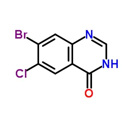 Structure of 7-Bromo-6-chloro-4-quinazolinone CAS 17518-98-8 7-Bromo-6-chloro-4-quinazolinone CAS 17518-98-8