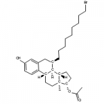 Structure of (7a,17b)-7-(9-Bromononyl)-estra-1,3,5(10)-triene-3,17-diol17-acetate CAS 875573-66-3