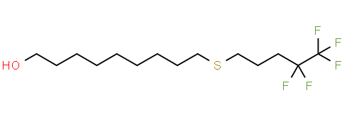 Structure of 9-[(4,4,5,5,5-Pentafluoropentyl)thio]nonanol CAS 511545-94-1