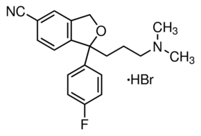 Structure of Citalopram Hydrobromide <span class="caps">CAS</span> 59729-32-7 Structure of Citalopram Hydrobromide CAS 59729-32-7