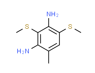 Structure of Dimethyl thio-toluene diamine CAS 106264-79-3
