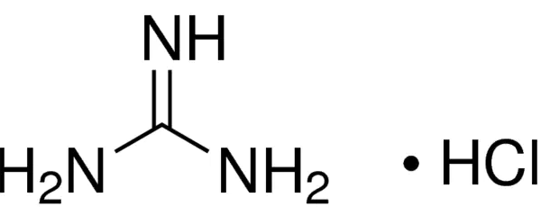 Structure of Guanidine hydrochloride CAS 50 01 1 600x239 - Polyadenosinic acid sodium salt CAS NNA-0009