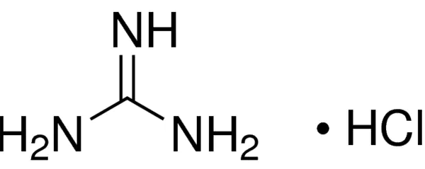 Structure of Guanidine hydrochloride CAS 50 01 1 600x239 - Guanidine hydrochloride CAS 50-01-1