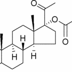 Structure of Hydroxyprogesteronecaproate CAS 630-56-8