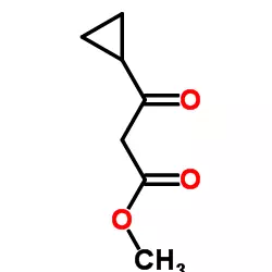 Structure of Methyl 3-cyclopropyl-3-oxopropionate <span class="caps">CAS</span> 32249-35-7 Structure of Methyl 3-cyclopropyl-3-oxopropionate CAS 32249-35-7