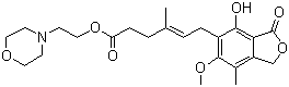 Structure of Mycophenolate mofetil CAS 128794-94-5