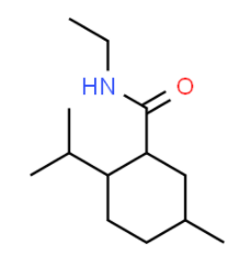 Structure of N Ethyl p menthane 3 carboxamide CAS 39711 79 0 - 2,3,5-Trithiahexane CAS 42474-44-2