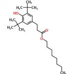 Structure of Octyl-3,5-di-tert-butyl-4-hydroxy-hydrocinnamate CAS 125643-61-0