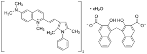 Structure of <span class="caps">PYRVINIUM</span> <span class="caps">PAMOATE</span> <span class="caps">CAS</span> 3546-41-6 Structure of PYRVINIUM PAMOATE CAS 3546-41-6