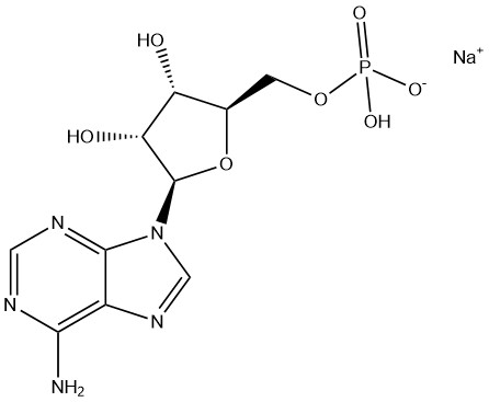 Structure of Polyadenosinic acid sodium salt (Poly A)