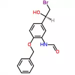 Structure of (R)-N-(2-(Benzyloxy)-5-(2-bromo-1-hydroxyethyl)phenyl)formamide CAS 201677-59-0