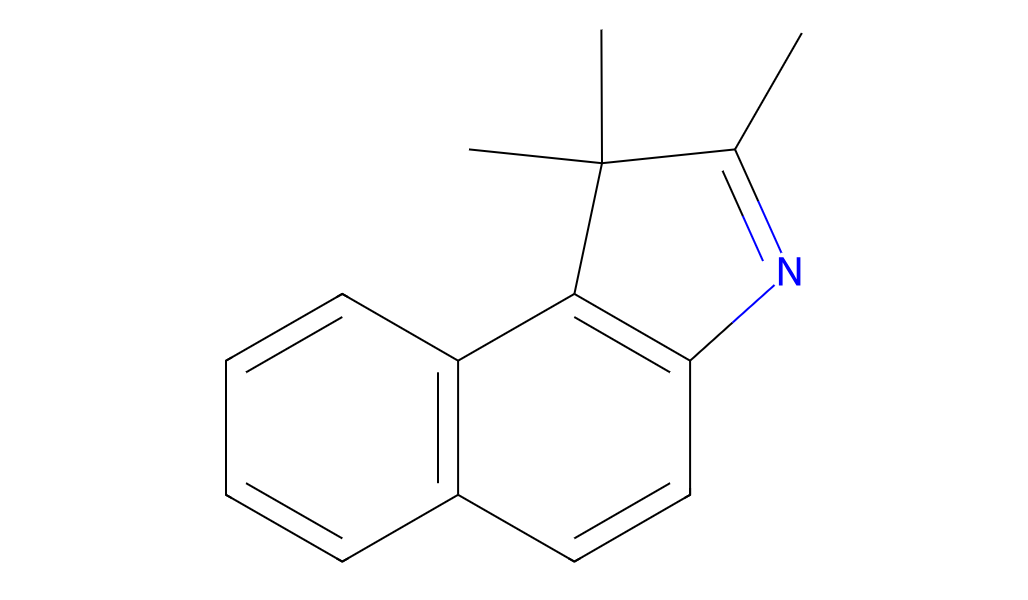 Structure of TMBI1,1,2-Trimethyl-1H-benz[e]indole CAS 41532-84-7