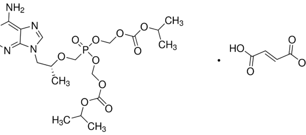 Structure of Tenofovir disoproxil fumarate CAS 202138 50 9 600x265 - METHYL 3,5-DICHLORO-4-HYDROXYBENZOATE CAS 3337-59-5