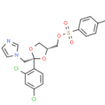 Structure of cis-[2-(2,4-Dichlorophenyl)-2-(1H-imidazol-1-ylmethyl)-1,3-dioxolan-4-yl]methyl-4-methylbenzenesulphonate CAS 134071-44-6