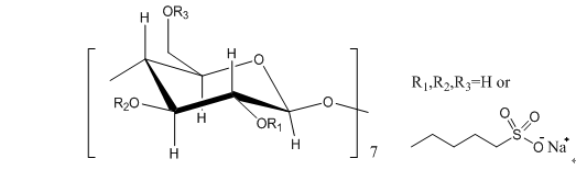 Strucutre of Betadex Sulfobutyl Ether Sodium CAS 182410 00 0 - METHYL 3,5-DICHLORO-4-HYDROXYBENZOATE CAS 3337-59-5