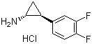 structure-of-1R2S-rel-2-34-Difluorophenylcyclopropanamine-hydrochloride-CAS-1156491-10-9