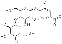 structure of 2 Chloro 4 nitrophenyl beta D cellobioside CAS 135743 28 1 - 2-Chloro-4-nitrophenyl-beta-D-cellobioside CAS 135743-28-1