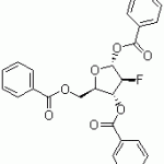 structure of 2-Deoxy-2-fluoro-1,3,5-tri-O-benzoyl-D-ribofuranose CAS 97614-43-2