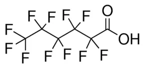 structure of Undecafluorohexanoic acid CAS 307 24 4 - (2E,4R)-4-[(1R,3aS,4E,7aR)-4-[(2E)-2-[(3S,5R)-3,5-Bis[[(tert-butyl)dimethylsilyl]oxy]-2-methylenecyclohexylidene]ethylidene]octahydro-7a-methyl-1H-inden-1-yl]-1-cyclopropyl-2-penten-1-one CAS 112849-17-9