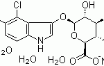 structure of beta-D-Glucopyranosiduronic acid 5-bromo-4-chloro-1H-indol-3-yl sodium salt hydrate CAS 370100-64-4