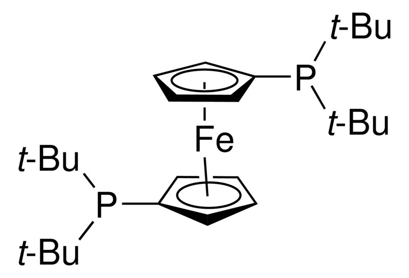 Structure of 1,1'-Bis(di-tert-butylphosphino)ferrocene CAS 84680-95-5
