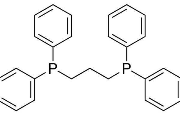 Structure of 13 Bisdiphenylphosphinopropane CAS 6737 42 4 600x384 - 1,1’-Bis(dicyclohexylphosphino)ferrocene CAS 146960-90-9