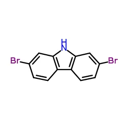 Structure of 2,7-DIBROMO-9H-CARBAZOLE CAS 136630-39-2