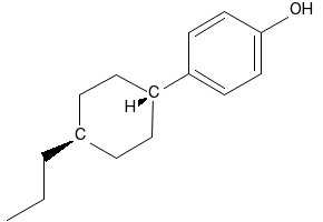 Structure of 4-(trans-4-Propylcyclohexyl)phenol CAS 81936-33-6