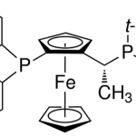 Structure of (R)-(-)-1-[(S)-2-(Dicyclohexylphosphino)ferrocenyl]ethyldi-t-butylphosphine CAS 158923-11-6