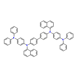 structure of NN Bis4 diphenylaminophenyl NN di 1 naphthalenyl 11 biphenyl 44 diamine CAS 910058 11 6 - N,N'-Bis[4-(diphenylamino)phenyl]-N,N'-di-1-naphthalenyl-[1,1'-biphenyl]-4,4'-diamine CAS 910058-11-6