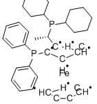 structure-of(S)-(+)-1-[(R)-2-(Diphenylphosphino)ferrocenyl]ethyldicyclohexylphosphine ethanol adduct CAS 162291-02-3