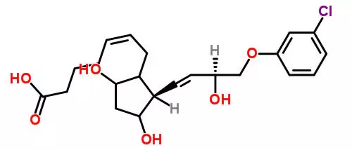 Structure of 15S Cloprostenol CAS 54276 22 1 - Tafluprost ethyl ester CAS 209860-89-9