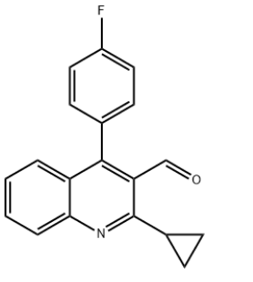 Structure of 2-Cyclopropyl-4-(4-fluorophenyl)-3-Quinolinecarboxaldehyde CAS 121660-37-5