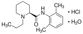 Structure of Ropivacaine HCl CAS 132112-35-7